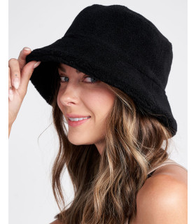 Black Fuzzy Bucket Hat